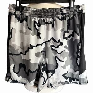 Kulu Shorts Mens L Gray Camo Training Tech Hike Run Train Gym Lined Drawstring